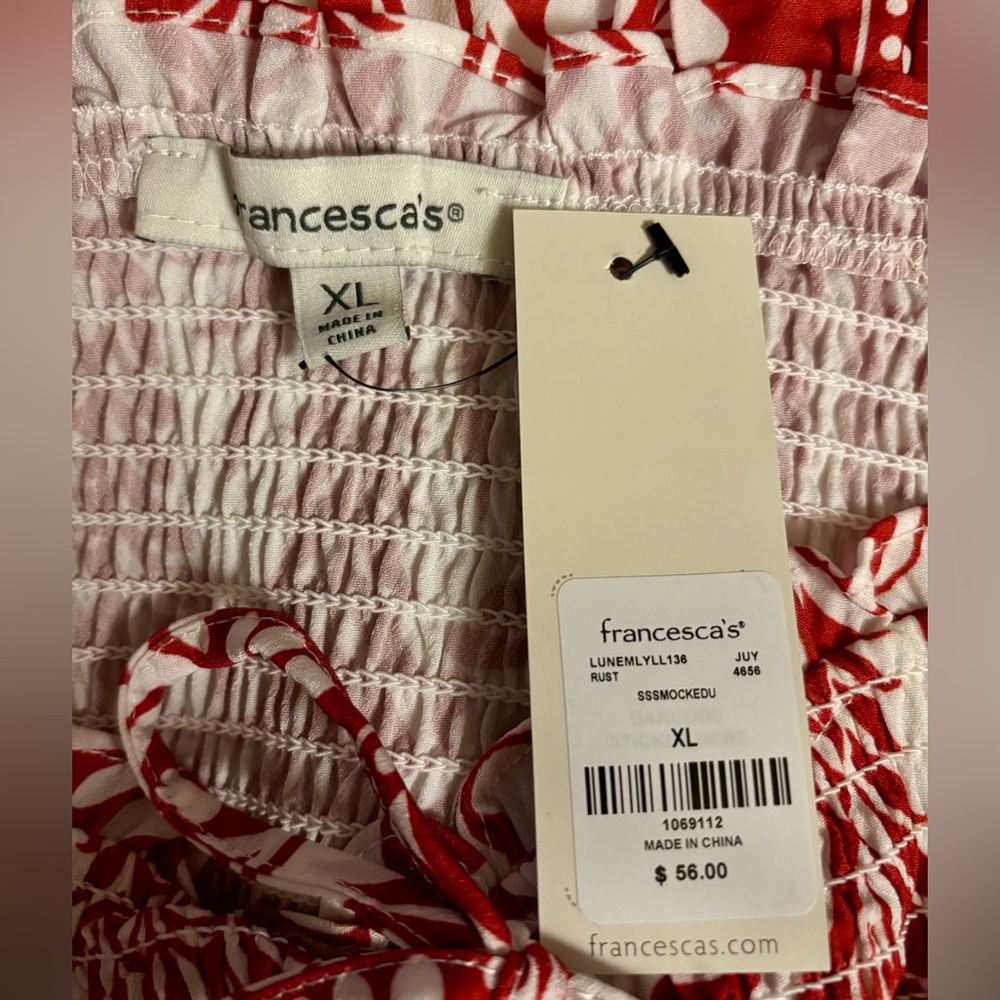 Francesca's Collections Rust Floral Patterned Mini Dress - Picture 5 of 5